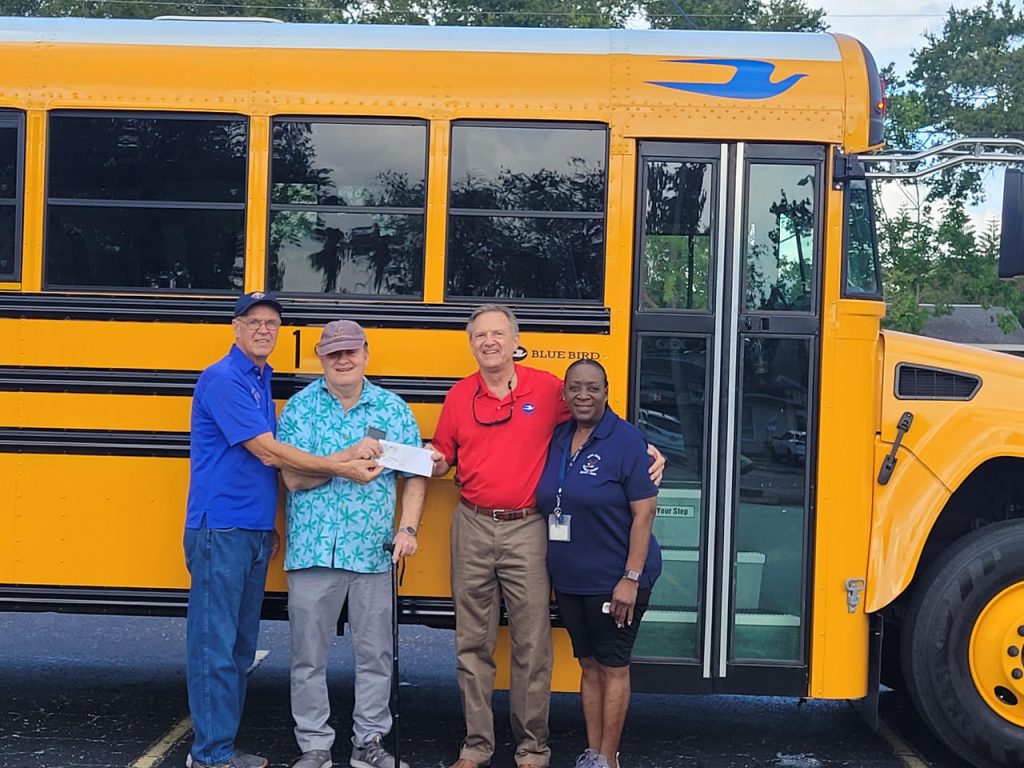 St. Joseph Catholic School bus supported by a matching grant